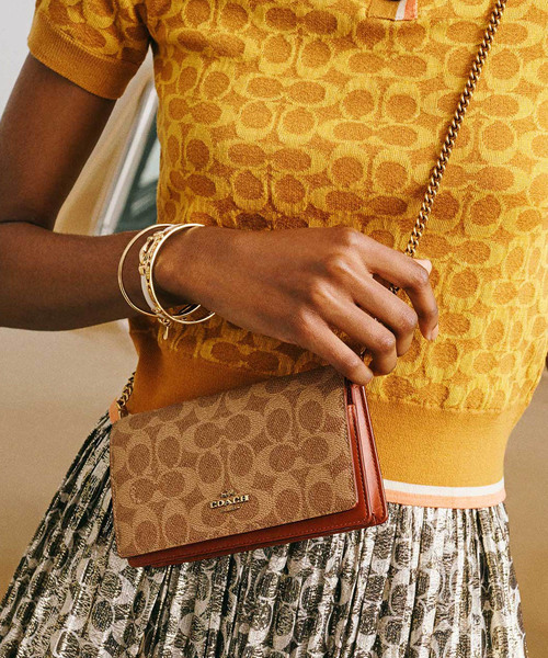 【メーカー直売】 COACH キャンバス シグネチャー バッグ ベルト コンバーチブル - ポーチ/バニティ