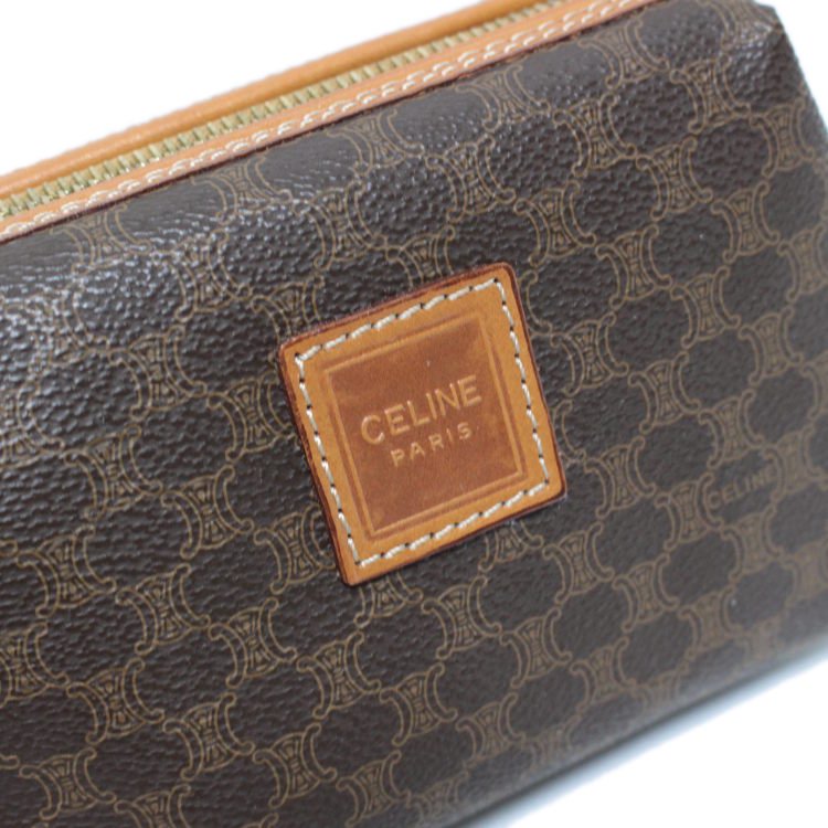 人気ブラドン CELINE ポーチ マカダム柄 ヴィンテージ セリーヌ - ポーチ/バニティ