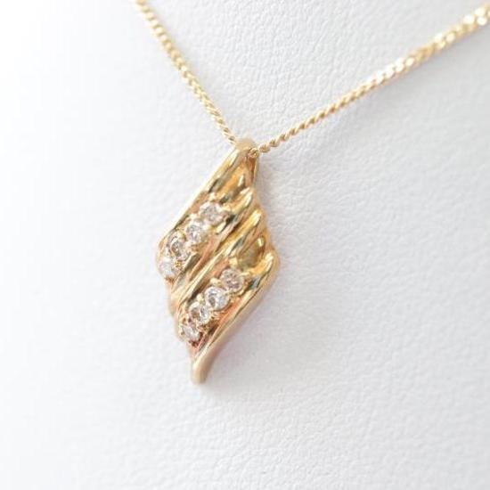 【ファッション通販】 トクトク 大特価 お花モチーフ ブラックダイヤモンド トップ - ネックレス