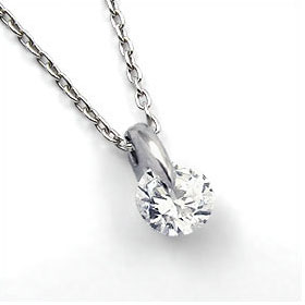 激安な 純プラチナ台 Iライン型ペンダントネックレス ダイヤモンド10石計0.5ct - ネックレス