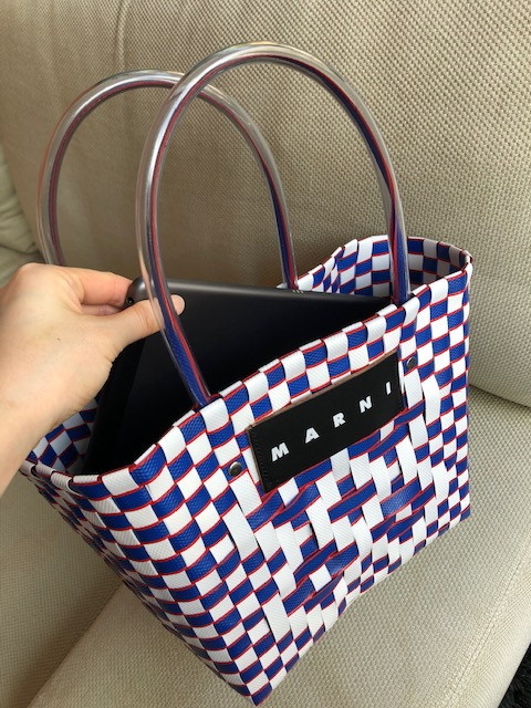 本物 Marni marketかごバッグ - かごバッグ