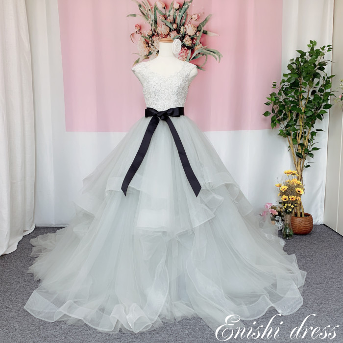 【国内正規品】 高級カラーウェディングドレス、グレー - ウェディング