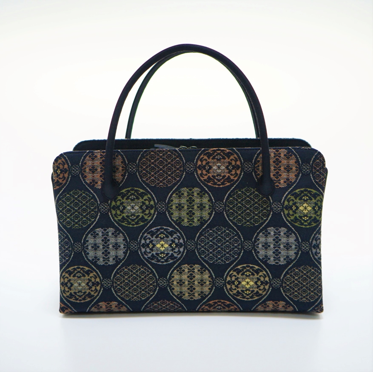 【 新品 】 衿秀 グリーン シルクガード加工 正絹 和装バッグ 利休バッグ 横長 - 和装用バッグ