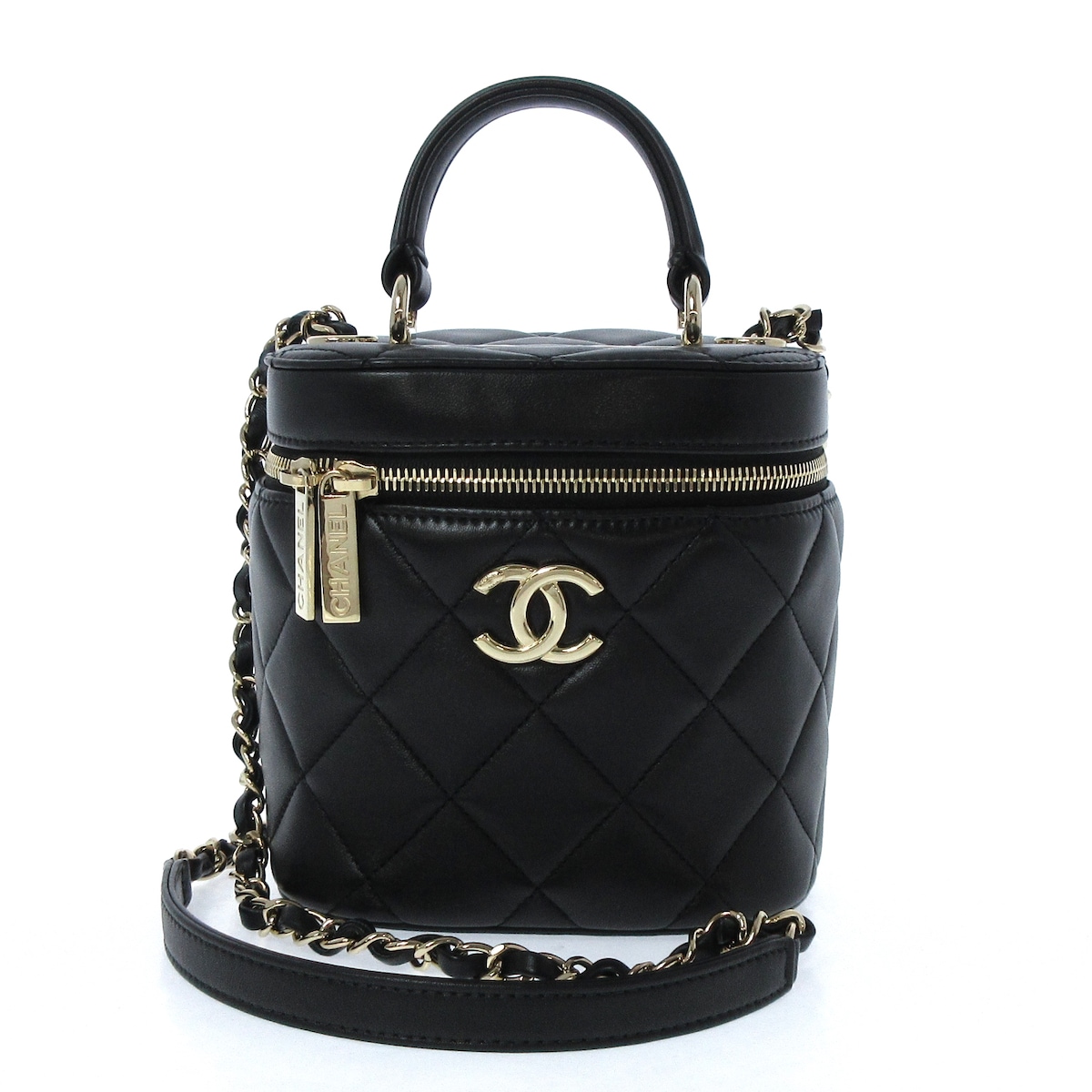 誠実 CHANEL バッグ バニティ ラムスキン シャネル - ポーチ/バニティ