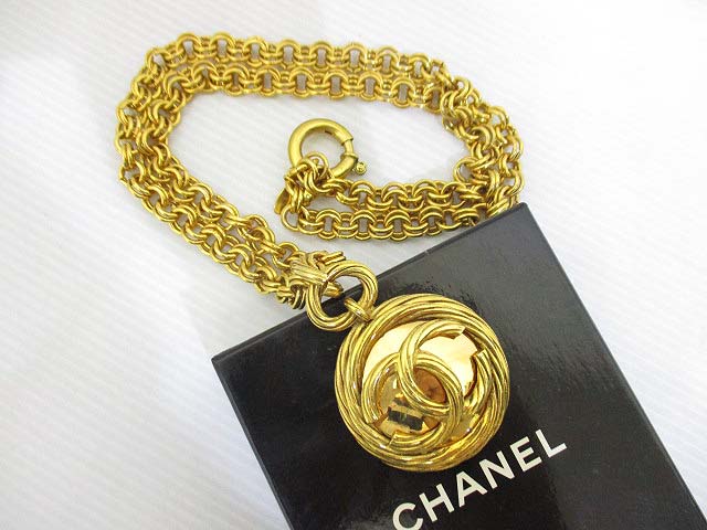 【T-ポイント5倍】 シャネル ネックレス CCマーク ゴールド ヴィンテージ CHANEL - ネックレス