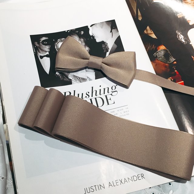 当季大流行 蝶ネクタイ&サッシュリボン セット - ウェディング