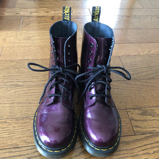 オープニング 大放出セール ドクターマーチン パープル 8ホール Dr.Martens - ブーツ