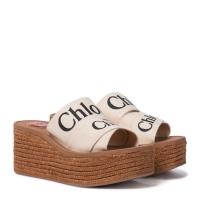 格安即決 Chloe ウッディウェッジミュール woody - サンダル