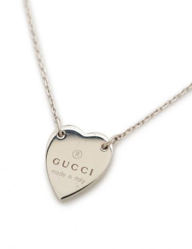 【メーカー包装済】 グッチ ハート トレードマーク刻印 gucci - ネックレス