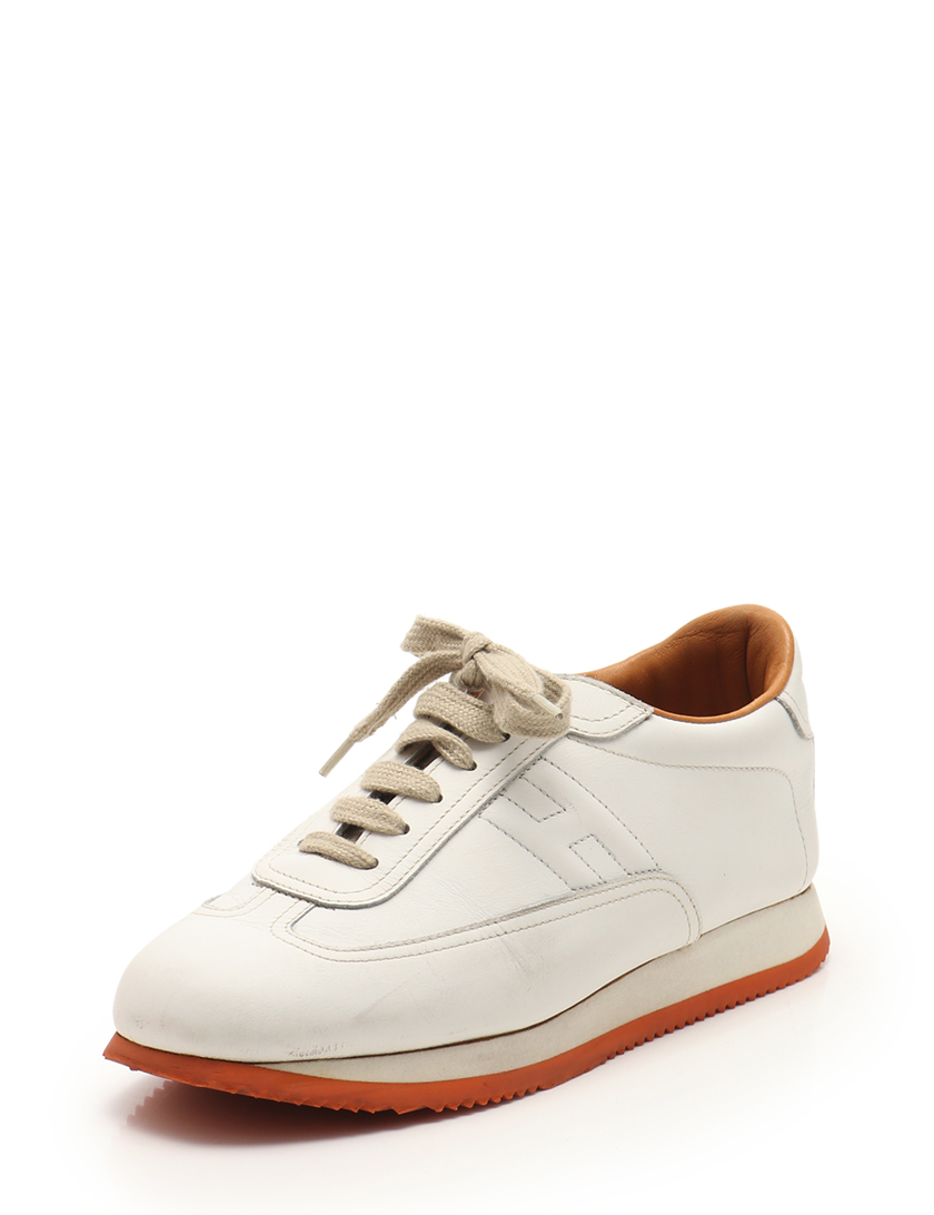 一番の贈り物 たなゆい様専用。エルメス オフホワイト スニーカー クイック HERMES - スニーカー