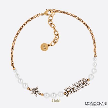 上品 Christian 茶革×ハイビスカス①チョーカーネックレス Diorディオール - ネックレス