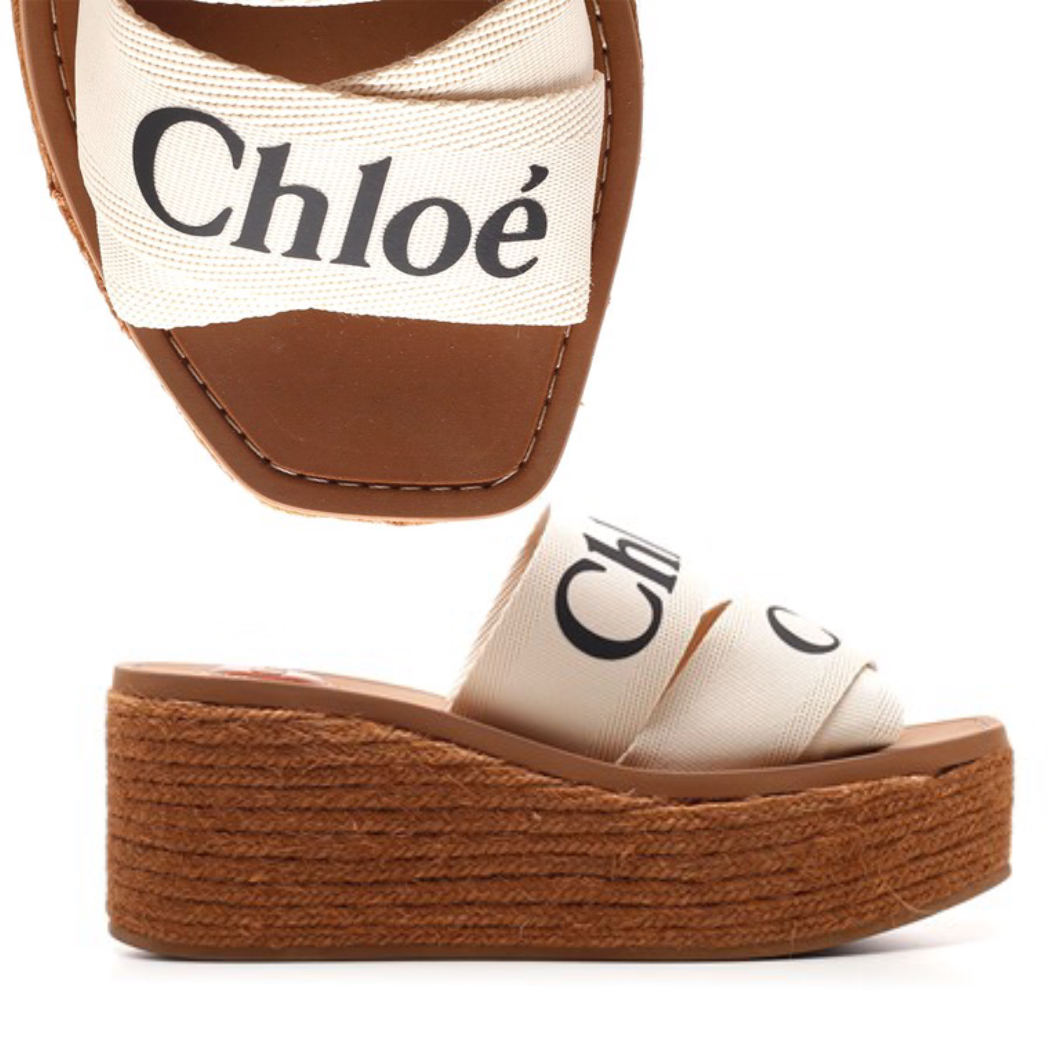 格安即決 Chloe ウッディウェッジミュール woody - サンダル