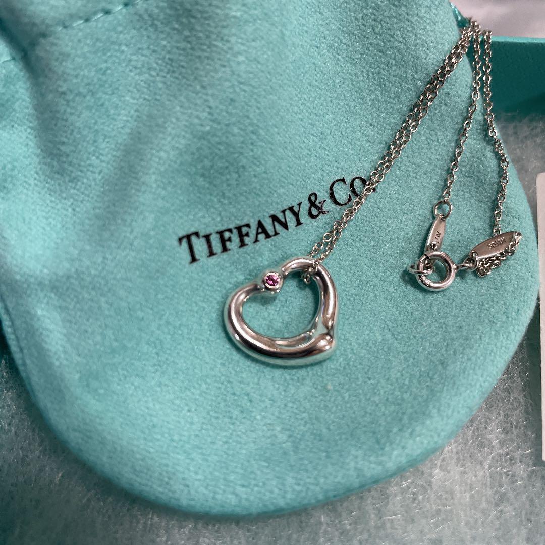 激安商品 豪華ティファニーのピンクサファイアハートキー&オープンハートネックレス - ネックレス