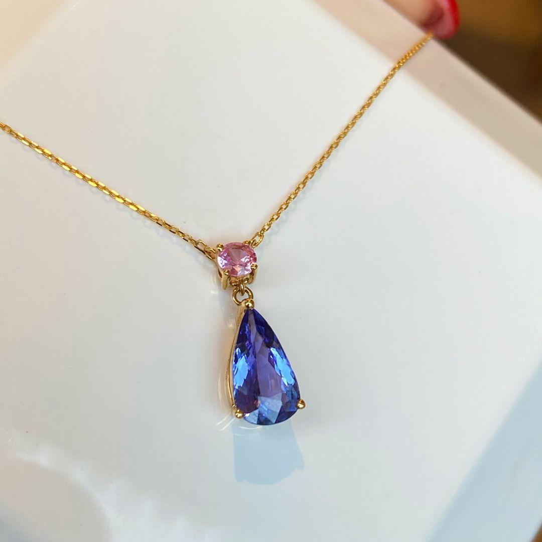 人気No.1 セール 特注品 タンザナイト 希少 44.5cm - ネックレス