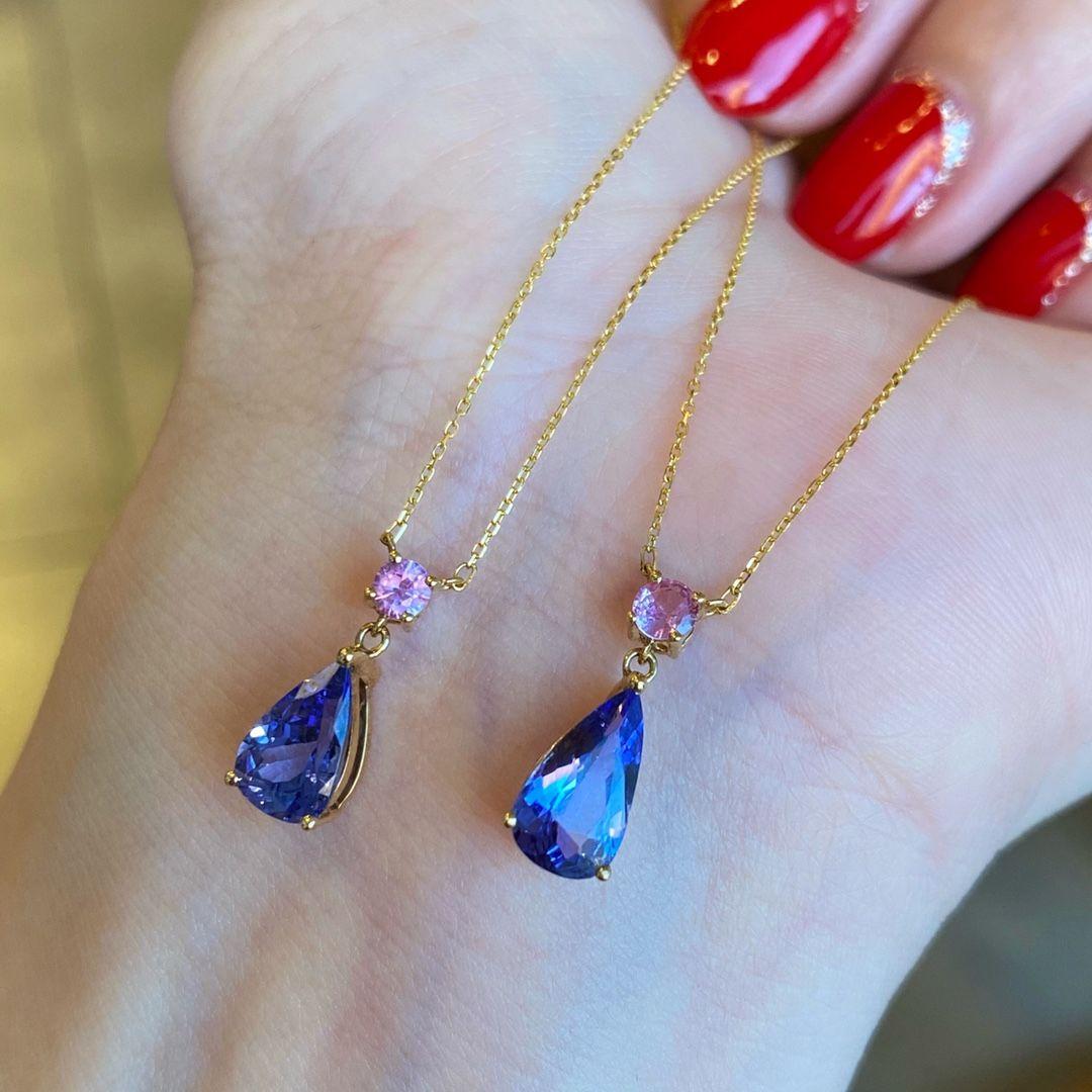 人気No.1 セール 特注品 タンザナイト 希少 44.5cm - ネックレス