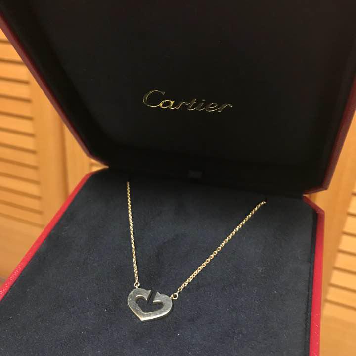 【本物新品保証】 K18WG ネックレス ダイヤ ローズクオーツ デリス カルティエ D4915 - ネックレス