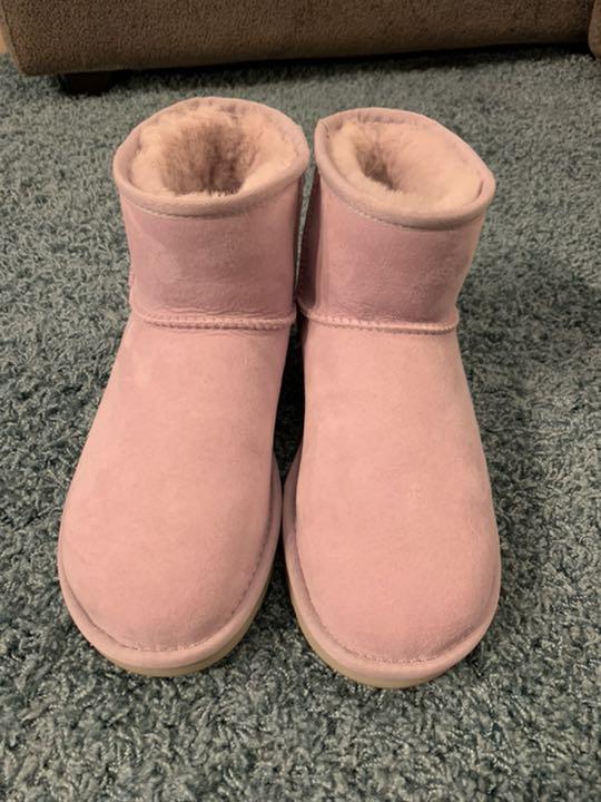 最新エルメス UGG 24cm ブラック ボウ クリスタル クラシックミニ - ブーツ
