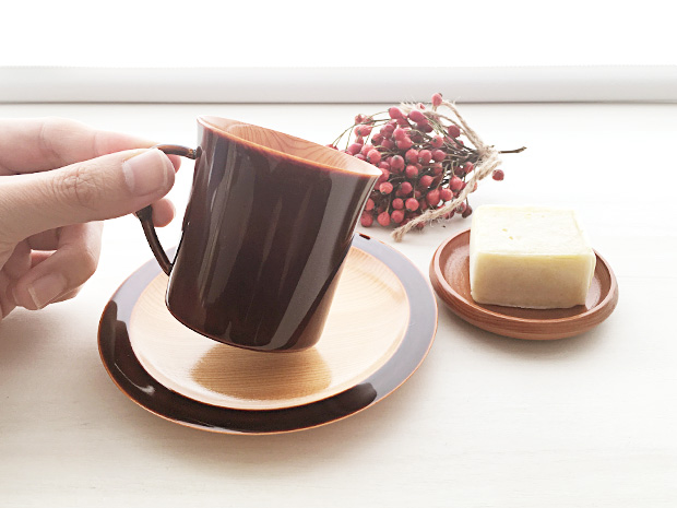 人気ブランド 飛騨春慶塗 コーヒー盆 6枚 - テーブル用品