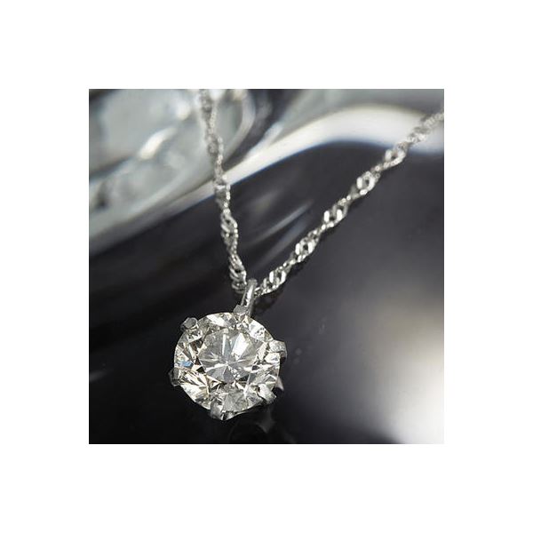 激安な 純プラチナ台 Iライン型ペンダントネックレス ダイヤモンド10石計0.5ct - ネックレス