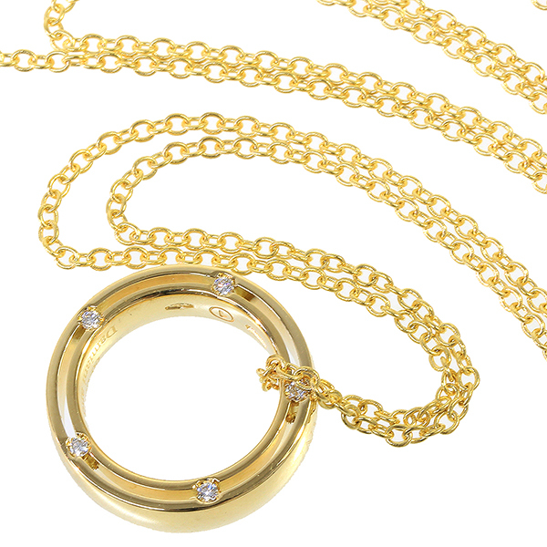 【本物新品保証】 K18WG ネックレス ダイヤ ローズクオーツ デリス カルティエ D4915 - ネックレス