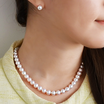 【メーカー公式ショップ】 【期間限定値下げ】オーロラ花珠ネックレス8.0〜8.5ミリ 鑑別書付 - ネックレス